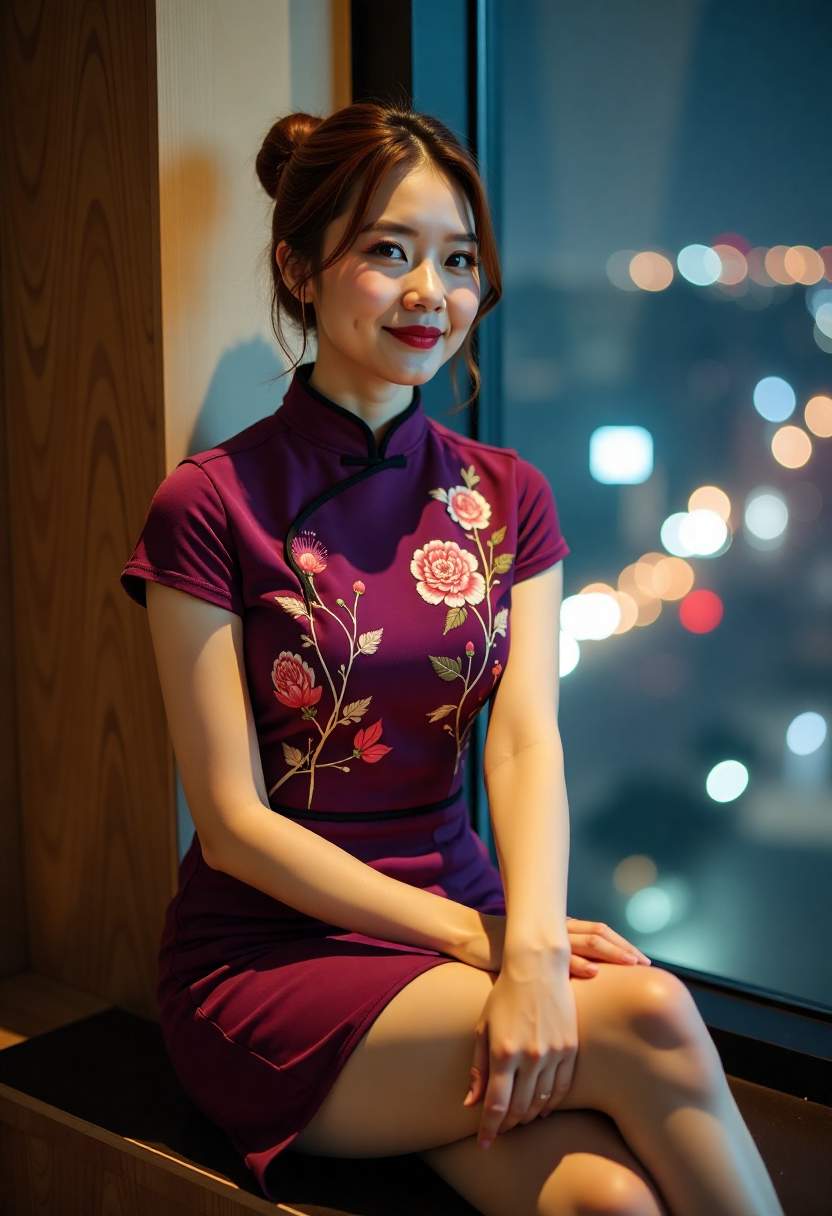 沈月琴在柜台前翻阅旧账簿